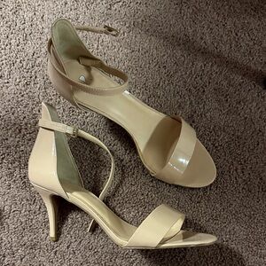 BP Beige Strappy Heels